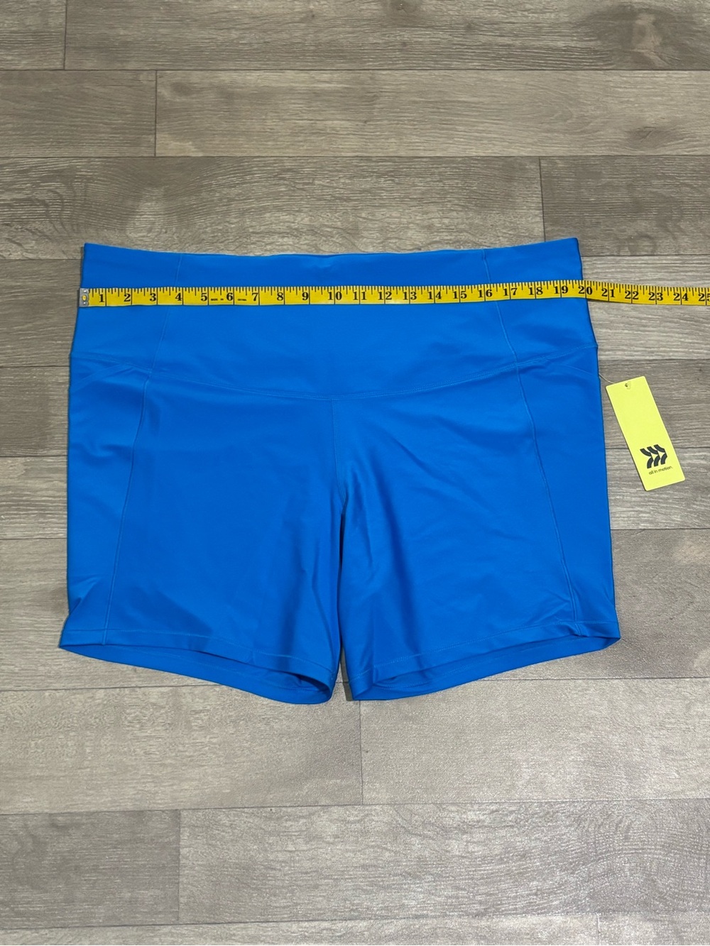 All In Motion Women's High-Rise Bike Shorts With Pockets Blue Size 2X - Picture 5 of 14